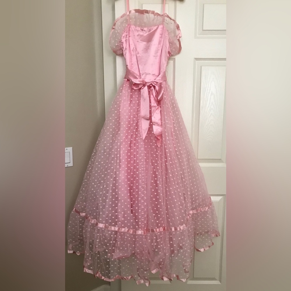 Vintage Cher Jacque 1980s Cinderella Dress Pink Satin and Tulle